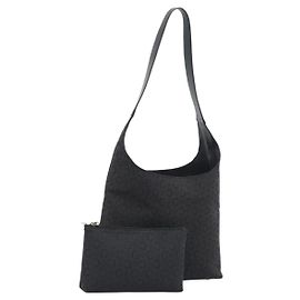 Céline Borsa a Spalla CELINE C Macadam Canvas Nero Oro Auth 194894A Nero D'oro
