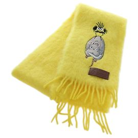 LOEWE x Studio Ghibli Spirited Away Boh Mouse Fly Bird Scarf Auth 167476SM Giallo
