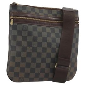LOUIS VUITTON Damier Ebene Pochette Bosphore Shoulder Bag N51111 LV Auth BA14559 Damier ebène