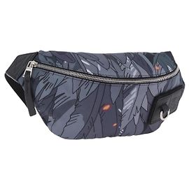 LOEWE LOEWE �~ Studio Ghibli Howl Sac Banane Nylon Noir Gris Auth 192555SM Marron Noir