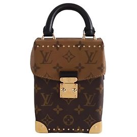Louis Vuitton Camera Box Bolsa de ombro marrom couro Marrom