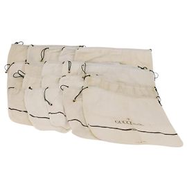 GUCCI Bolsas protectoras de algodón Set de 20 White Auth 191879 Blanco