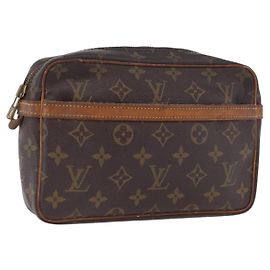 LOUIS VUITTON Monogram Compiegne 23 Pochette M51847 LV Auth 191975 Monogramme