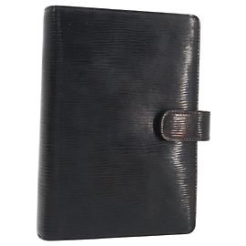 LOUIS VUITTON Epi Electric Agenda MM Day Planner Cover Black R2004N Auth BA14616 Black