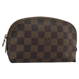 LOUIS VUITTON Damier Ebene Pochette Cosmetic PM Bolsa N47516 LV Auth BA14196 Damier ebene
