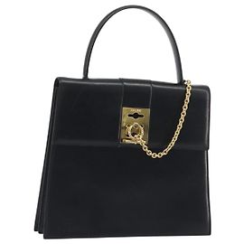 Céline Borsa CELINE in pelle nera e oro Auth 194674A Nero D'oro