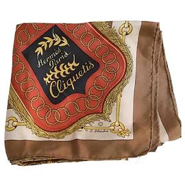 Carré Hermès in seta marrone Marrone
