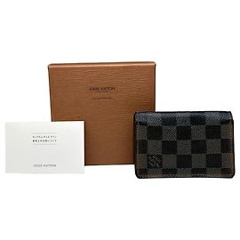 Vintage Louis Vuitton Damier Canvas Kartenetui Schwarz Braun Schwarz