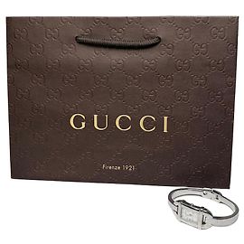 Reloj de pulsera vintage Gucci en acero inoxidable plata Plata