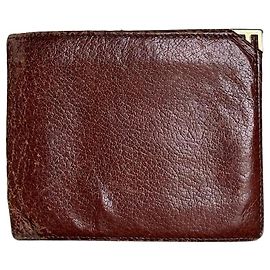 Salvatore Ferragamo Vintage Ferragamo Leather Wallet Brown Gold Snap Brown