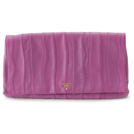 Clutch Prada Nappa Waves Stripe roxa Roxo