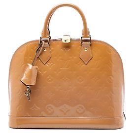 Bolsa Louis Vuitton Monogram Vernis Alma PM Marrom Marrom