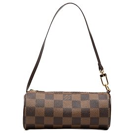 Bolsa de mão Louis Vuitton Damier Ebene Papillon marrom Marrom