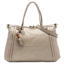 Sac cabas Bella en cuir large doré Gucci Doré