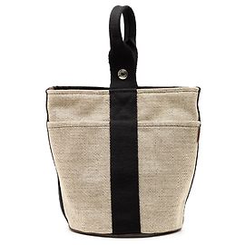 Sac seau Hermès Toile Saxo PM Beige Beige