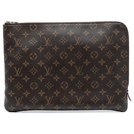 Pochette Louis Vuitton Monogram Etui Voyage MM Marron Marron