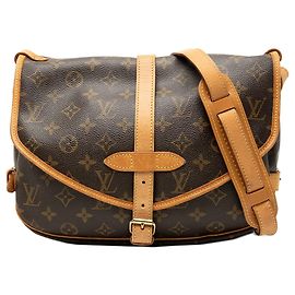 Bolsa transversal Louis Vuitton Monogram Saumur 30 marrom Marrom