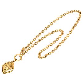 Collier pendentif Gold Chanel CC plaqué or 31 Rue Cambon Doré
