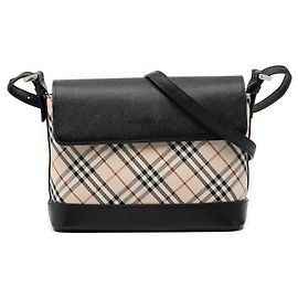Bolsa transversal de lona Burberry Nova Check bege Bege