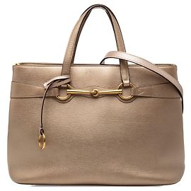 Borsa Gucci in pelle Bright Bit dorata D'oro