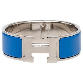 Bracciale Hermès Wide Enamel Clic Clac H PM Blu Blu