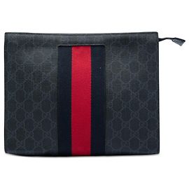 Clutch Gucci GG Supreme Web nera Nero