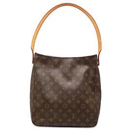 Bolsa de ombro Louis Vuitton Monogram Looping GM marrom Marrom