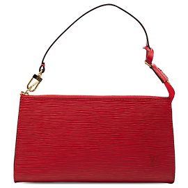 Bolso de hombro Louis Vuitton Epi Pochette Accessoires rojo Roja