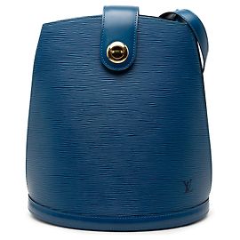 Borsa a tracolla Louis Vuitton Epi Cluny blu Blu