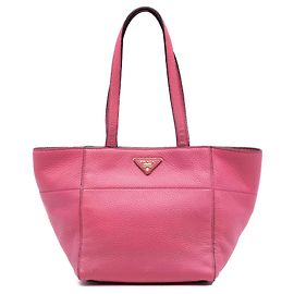 Tote em Vitello Daino rosa Prada Rosa