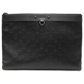 Pochette Louis Vuitton Monogram Shadow Discovery noire Noir