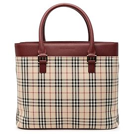 Tote en toile Burberry House Check beige Beige