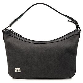 Bolsa de Ombro Gucci em Denim Preto com Web Preto