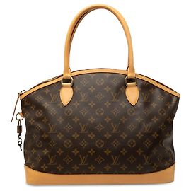 Brown Louis Vuitton Monogram Lockit Horizontal Handbag Brown