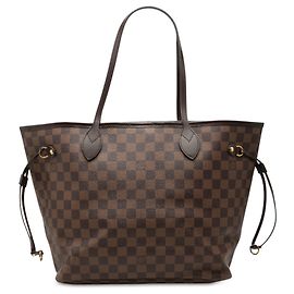 Brauner Louis Vuitton Damier Ebene Neverfull MM Tote Bag Braun