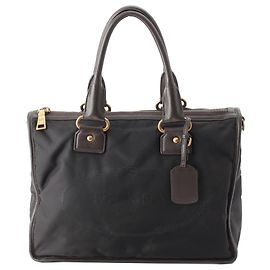 Sac à main Prada Tessuto Canapa Logo noir Noir
