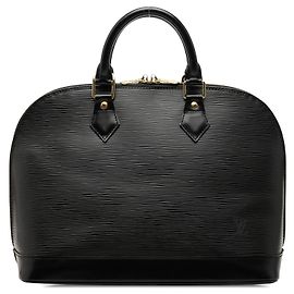 Louis Vuitton Epi Alma PM Handtasche Schwarz Schwarz