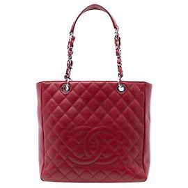 Tote Verticale Chanel Caviar Rosso Rosso