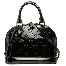 Borsa Louis Vuitton Monogram Vernis Alma BB Nera Nero