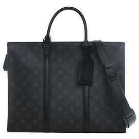 Borsa orizzontale Louis Vuitton Monogram Eclipse nera con cerniera Nero
