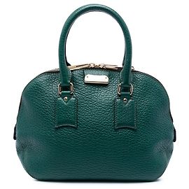 Bolsa Bowling Heritage Orchard em couro de bezerro de grão pequeno verde Burberry Verde