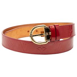 Cinturón Louis Vuitton Monogram Vernis Rojo Roja