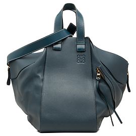 Bolsa Hammock em couro de bezerro de grão médio azul LOEWE Azul