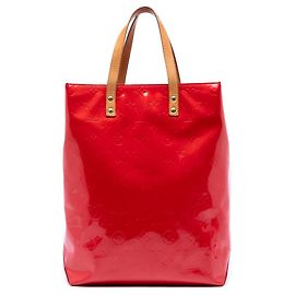 Borsa Tote Red Louis Vuitton Monogram Vernis Reade MM Rosso