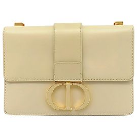 Bolsa Box 30 Montaigne em couro branco Dior Branco