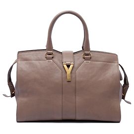 Bolsa Cabas Chyc em couro marrom Saint Laurent Medium Marrom