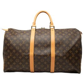 Borsa da viaggio Louis Vuitton Monogram Keepall 50 marrone Marrone