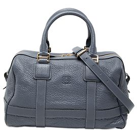 Borsa Blue LOEWE Goatskin Anagram Paseo 30 Blu