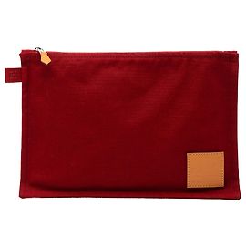 Hermès Toile Bora Bora Pouch Rot MM Rot