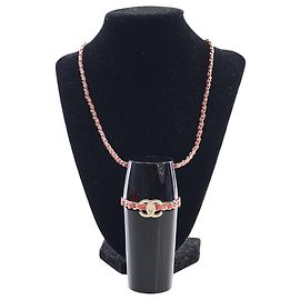 Black Chanel Lucite Lipstick Case On Chain Black